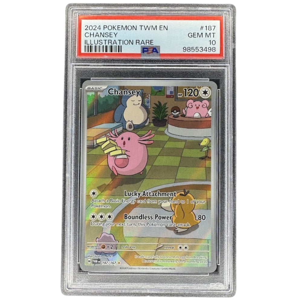 Chansey 187/167 Illustration Rare PSA 10 Pokemon TCG Scarlet & Violet Twilight Masquerade