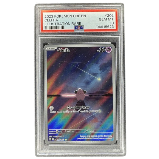 Cleffa 202/197 PSA 10 Illustration Rare Pokemon TCG Scarlet & Violet Obsidian Flames Graded Card