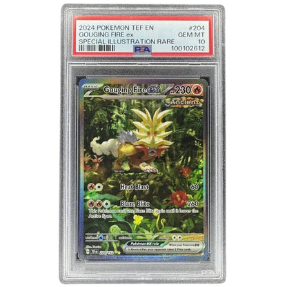 Gouging Fire ex 204/162 PSA 10 Special Illustration Rare Pokemon TCG Scarlet & Violet Temporal Forces Graded Card