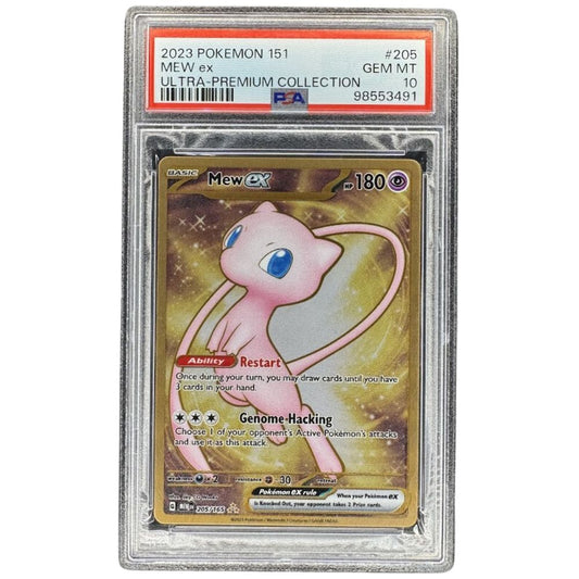 Mew ex 205/165 Metal PSA 10 Ultra Rare Full Art Pokemon TCG Scarlet Violet 151 Graded Card