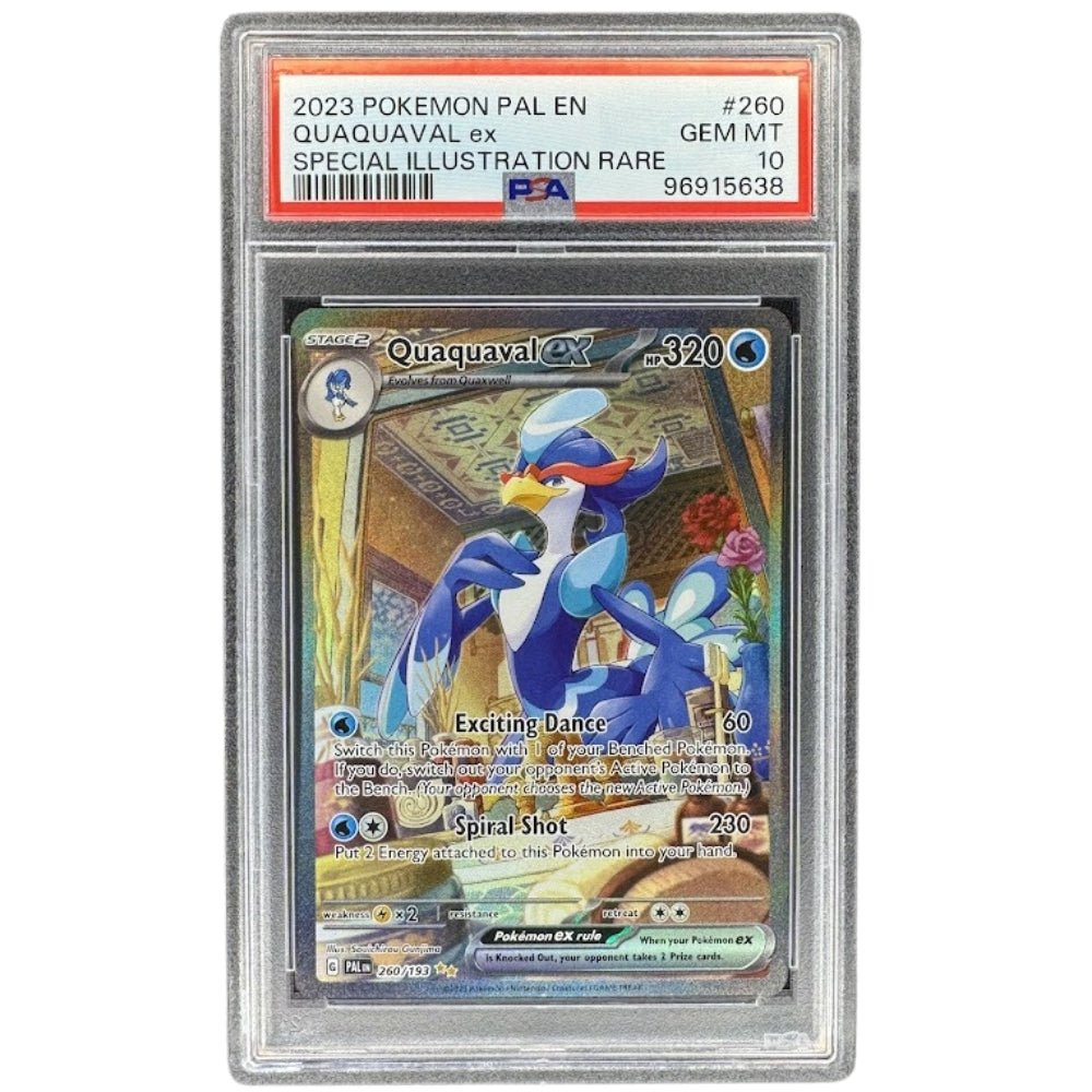 Quaquaval ex 260/193 Special Illustration Rare Pokemon Scarlet & Violet Paldea Evolved PSA Gem Mint 10 LOW POP