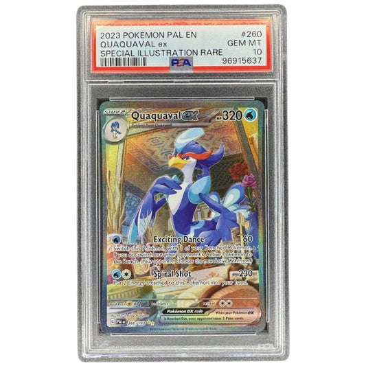 Quaquaval ex 260/193 Special Illustration Rare Pokemon Scarlet & Violet Paldea Evolved PSA Gem Mint 10 LOW POP