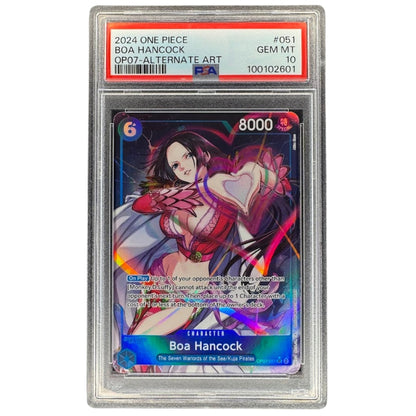 Boa Hancock OP07-051 PSA 10 SR Alt Art One Piece Card Game OP07 500 Years Into The Future Graded Card