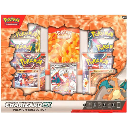 Front view of the Pokemon Trading Card Game Charizard ex Premium Collection.