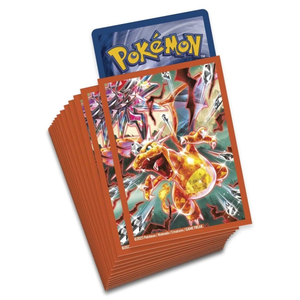 Charizard card protection sleeves included in the Charizard ex premium Collection.