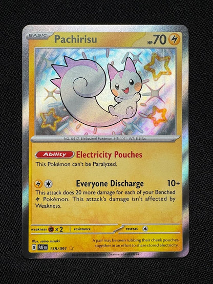 Pachirisu 138/091 Shiny Rare Pokemon TCG Scarlet & Violet Paldean Fates