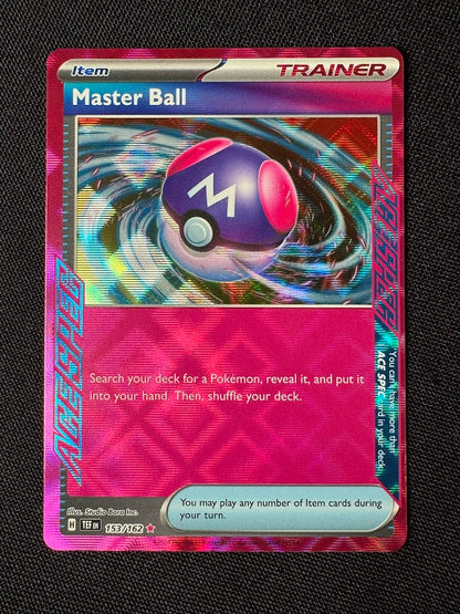 Master Ball 153/162 ACE SPEC Rare Pokemon TCG Scarlet & Violet Temporal Forces