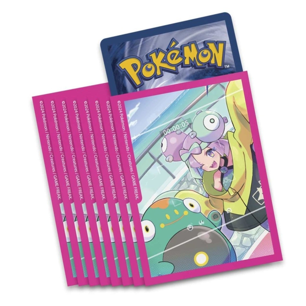 Pokemon Card Sleeves Featuring Iono from the Pokemon Trading Card Game Iono Premium Tournament Collection