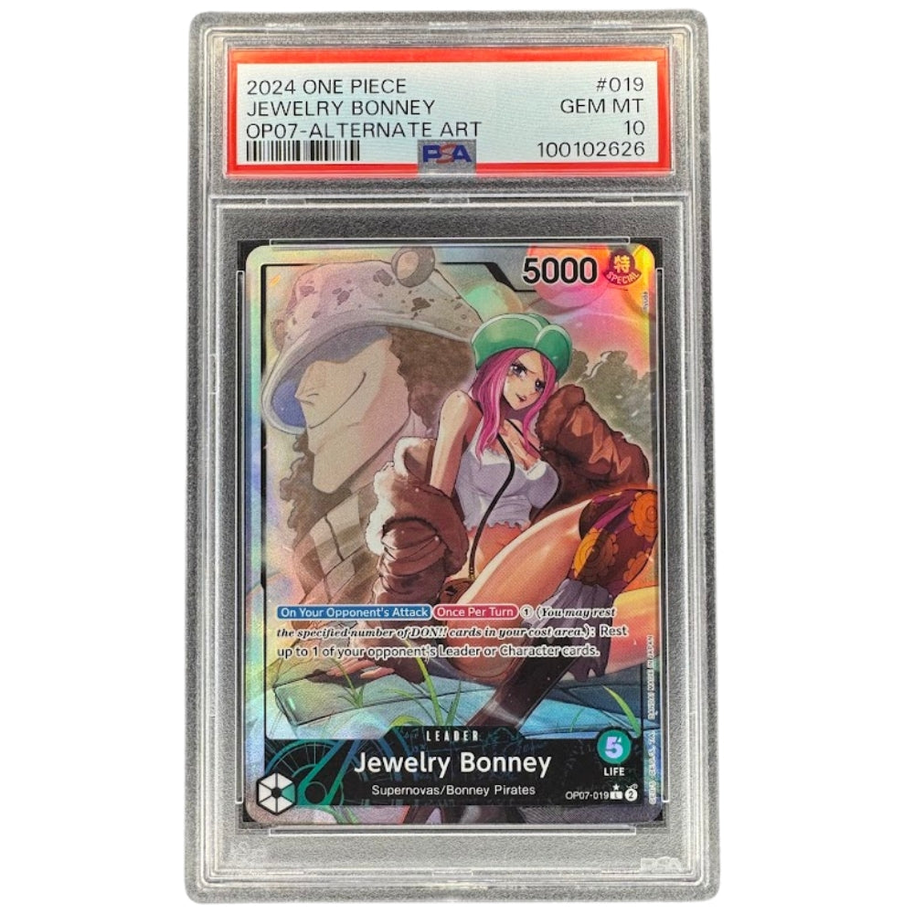 Jewelry Bonney PSA 10 Sequential Set Including OP07-019, OP07-026 and ST02-007 500 Years Into The Future Graded Cards