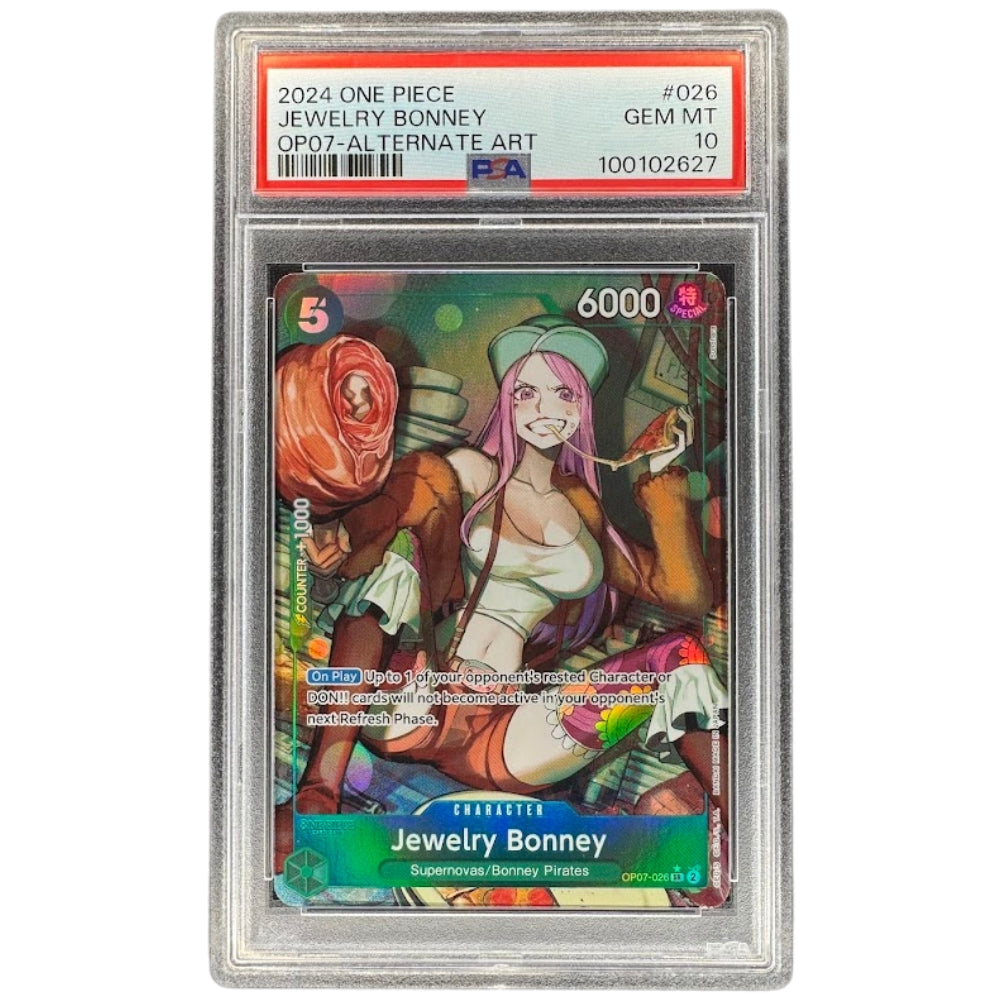 Jewelry Bonney PSA 10 Sequential Set Including OP07-019, OP07-026 and ST02-007 500 Years Into The Future Graded Cards