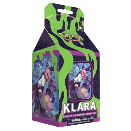 Front view of The Pokemon Trading Card Game Klara Premium Tournament Collection.