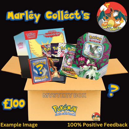 Pokemon Card Mystery Box - £100 - Includes Sealed Elite Trainer Box or Collection Box | Ultra Rare Card | Booster Packs