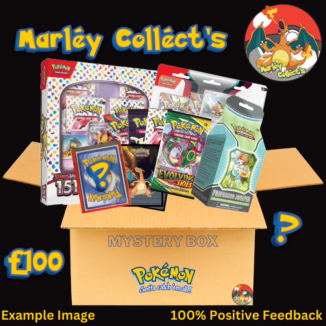 Pokemon Card Mystery Box - £100 - Includes Sealed Elite Trainer Box or Collection Box | Ultra Rare Card | Booster Packs