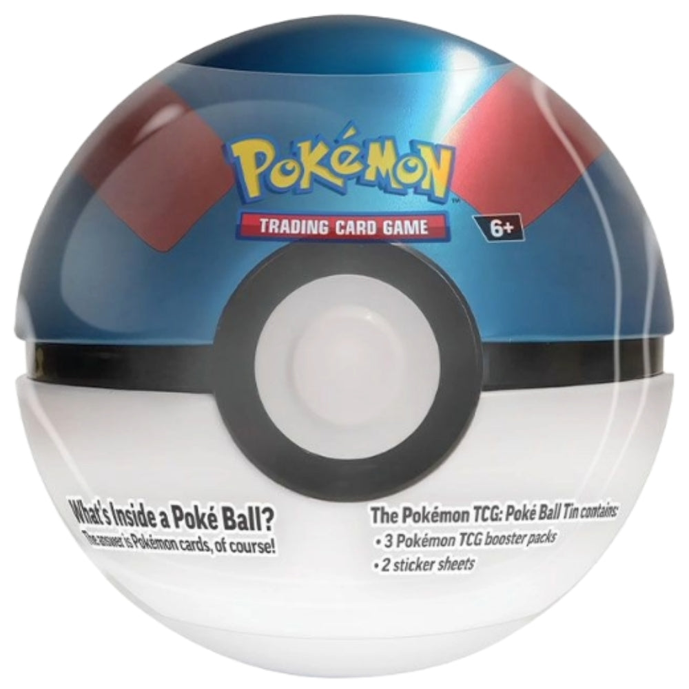 Front view of The Pokemon Trading Card Game Series 9 Great Ball Tin.