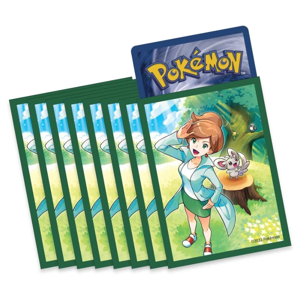 Sleeves from the Pokémon TCG Sword & Shield Professor Juniper Premium Tournament Collection.