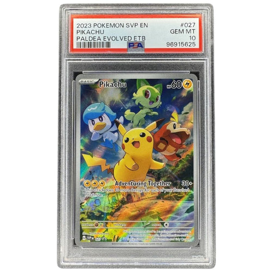 Pikachu SVP 027 Black Star Promo PSA Gem Mint 10 Pokemon Scarlet & Violet Paldea Evolved