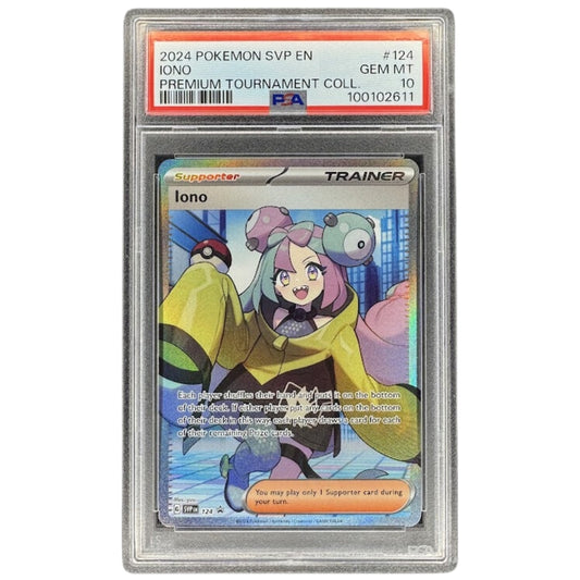 Iono SVP 124 PSA 10 Pokemon TCG Scarlet & Violet Iono Premium Tournament Collection Graded Card