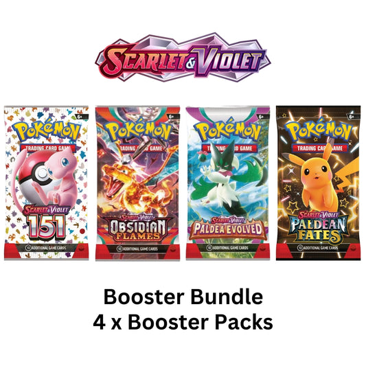 Pokemon TCG Scarlet & Violet Booster Pack Bundle - 4 x Random Booster Packs