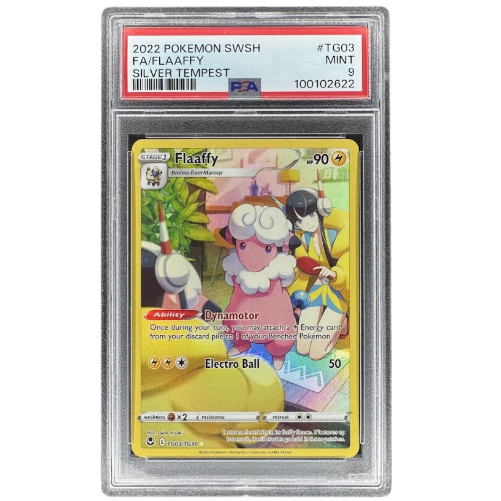 Flaaffy TG03 PSA 9 Ultra Rare Full Art Pokemon TCG Sword & Shield Silver Tempest Graded Card