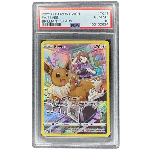 Eevee TG11 Ultra Rare PSA 10 Pokemon TCG Sword & Shield Brilliant Stars Graded Card