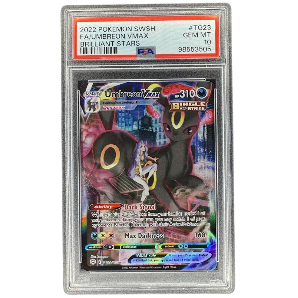 Umbreon VMAX TG23 PSA 10 Ultra Rare Pokemon TCG Sword & Shield Brilliant Stars Graded Card