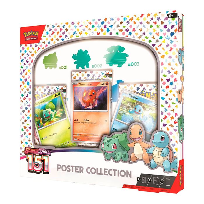 Front angled view of The Pokemon Trading Card Game Scarlet and Violet 151 Poster Collection.